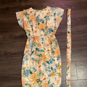 ASOS midi dress with belt